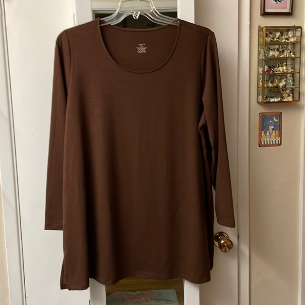 Brown Long Sleeve Top